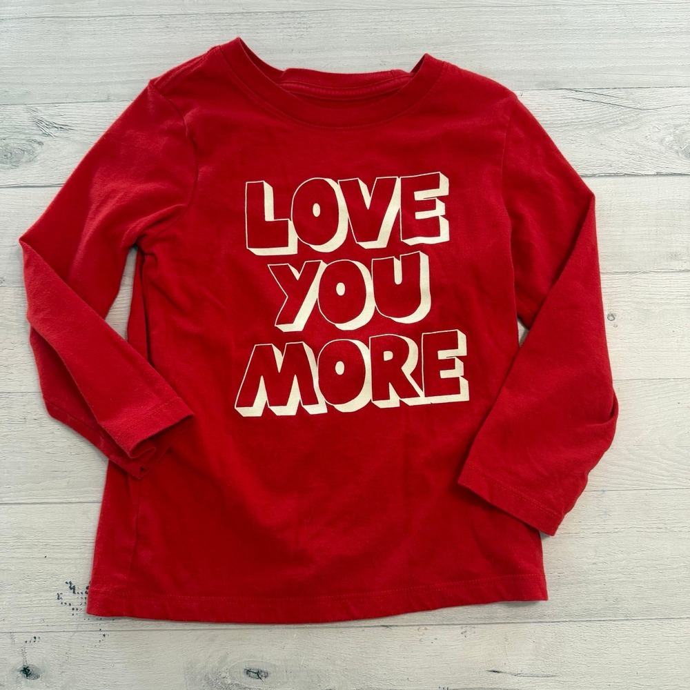 Cat & Jack boys love you more long sleeve shirt 4T
